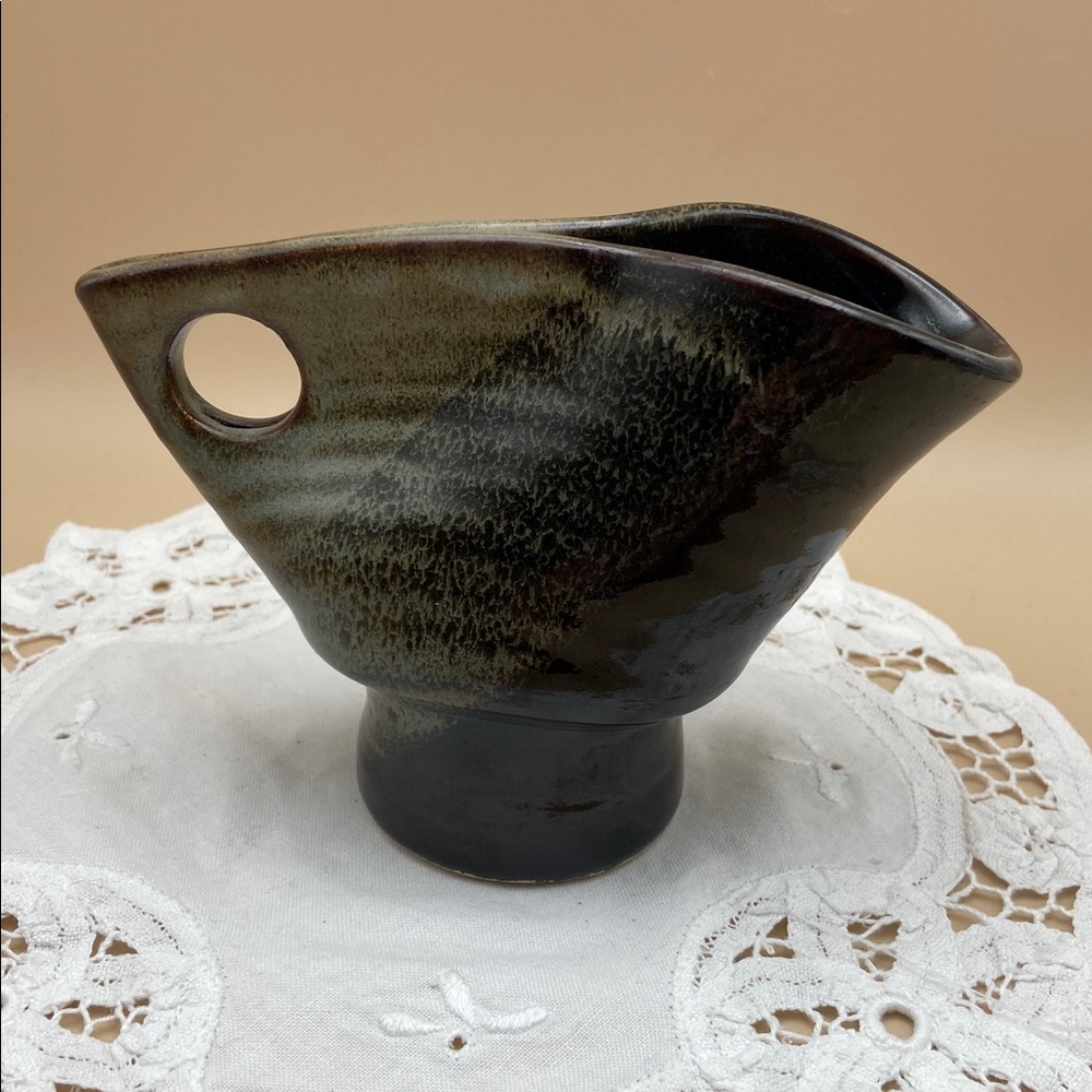 Unique Pottery Creamer Jug signed